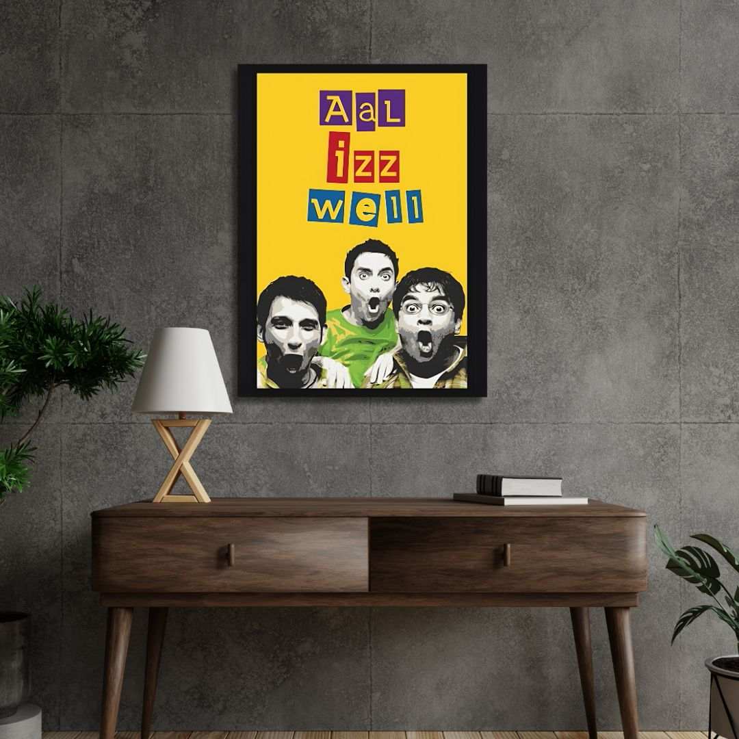 AAL IZZ WELL MOVIE Poster - sticckiz.com