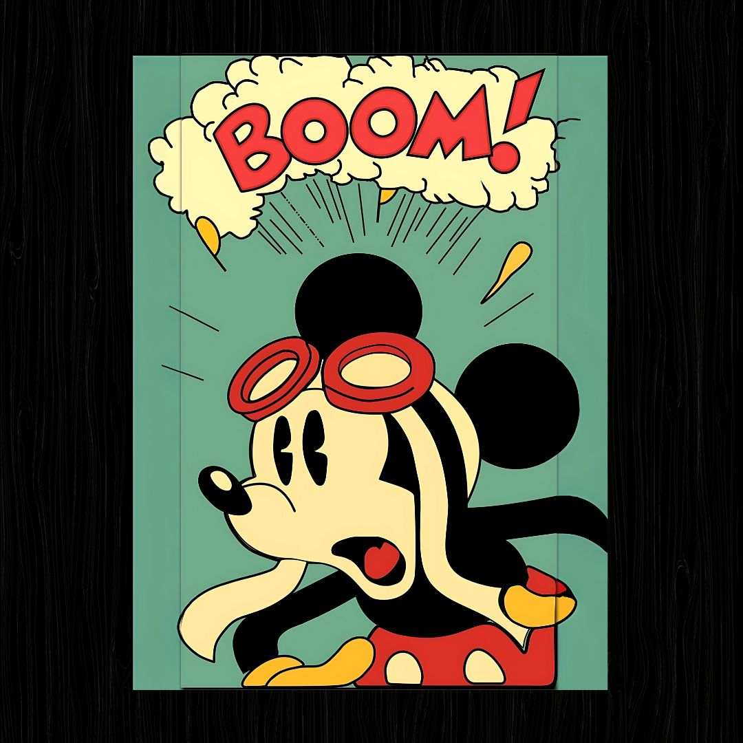 BOOM Mickey Mouse Poster - sticckiz.com