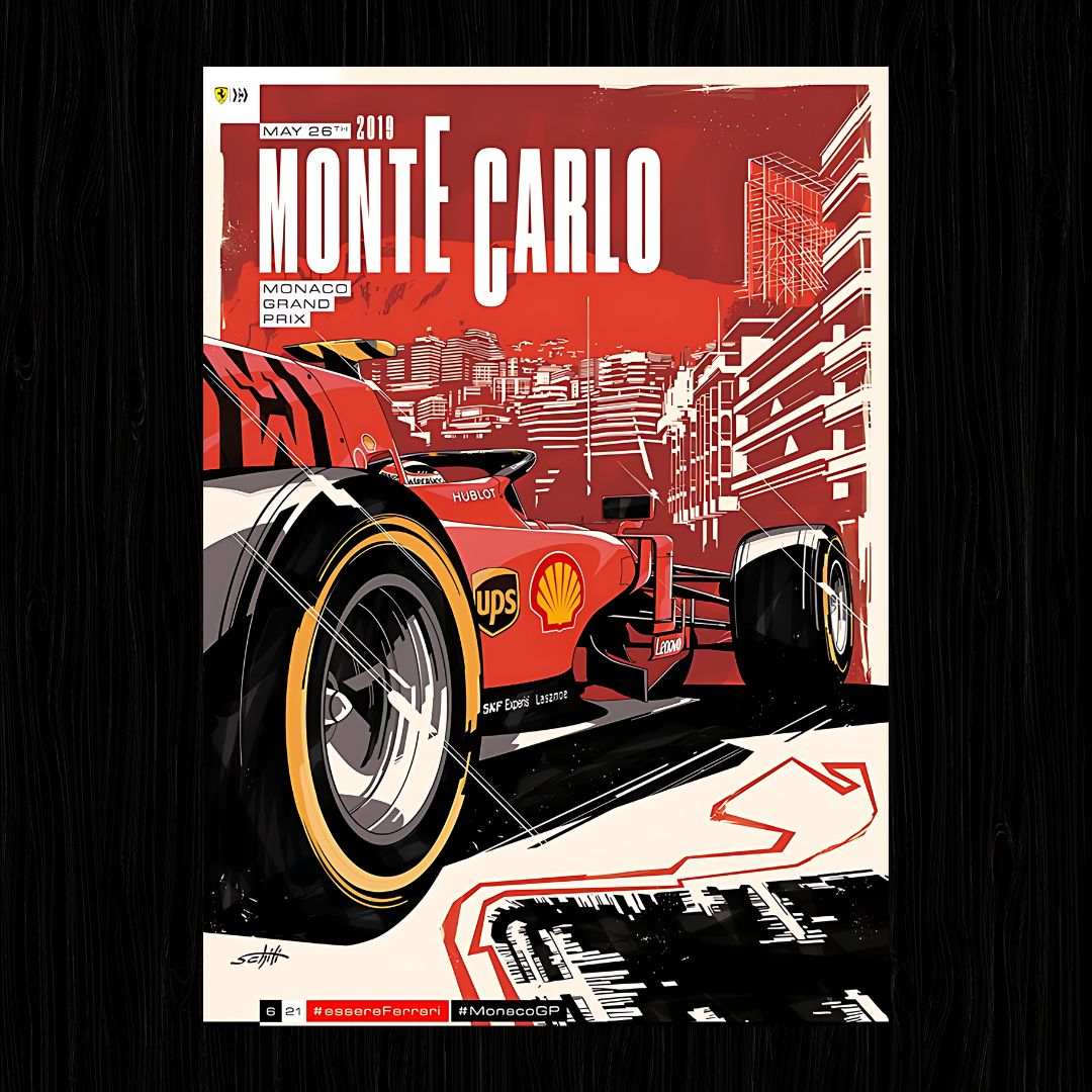 MONTE CARLO CAR Poster - sticckiz.com