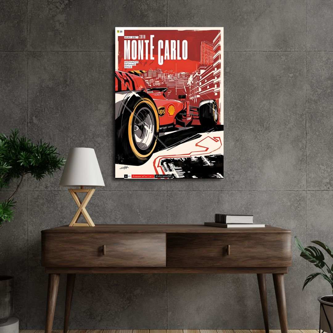 MONTE CARLO CAR Poster - sticckiz.com
