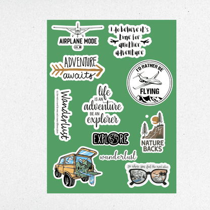 adventure mini sticker sheet 4 - sticckiz.com