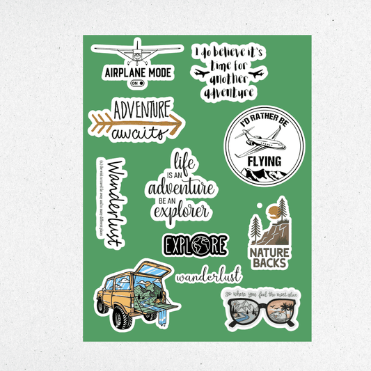 adventure mini sticker sheet 4 - sticckiz.com