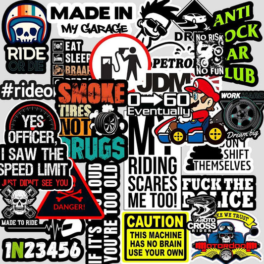 bike + car Sticker ( Pack of 25 ) - sticckiz.com
