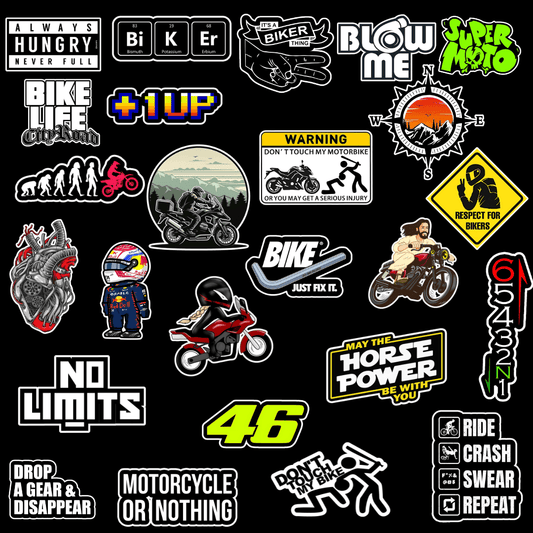 Biker Sticker Combo (25 Stickers) - sticckiz.com