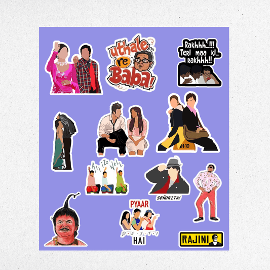 bollywood mini sticker sheet 1 - sticckiz.com