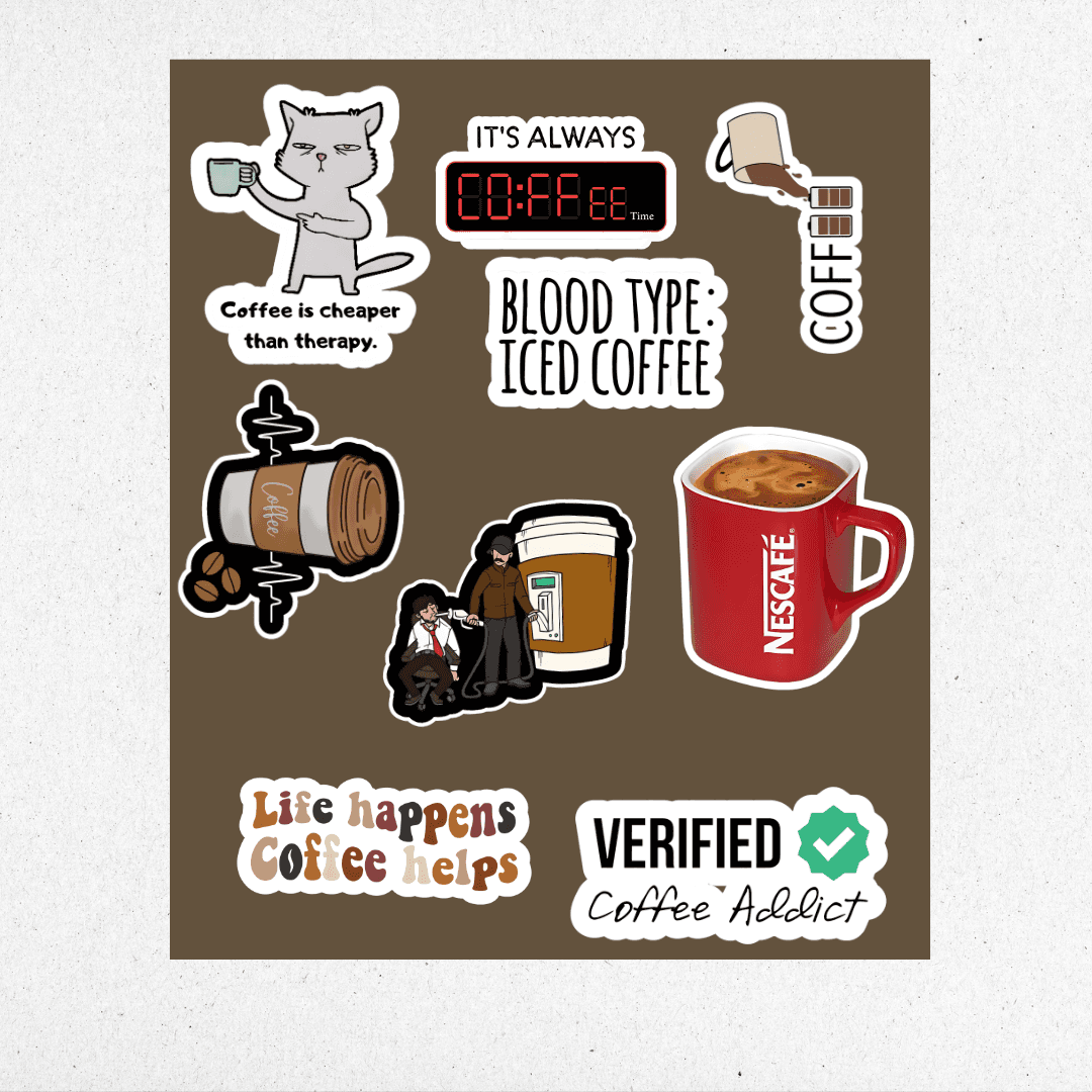 coffee mini sticker sheet 2 - sticckiz.com