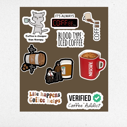 coffee mini sticker sheet 2 - sticckiz.com