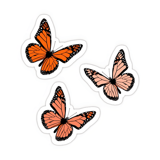 3 Butterflies Sticker - sticckiz.com