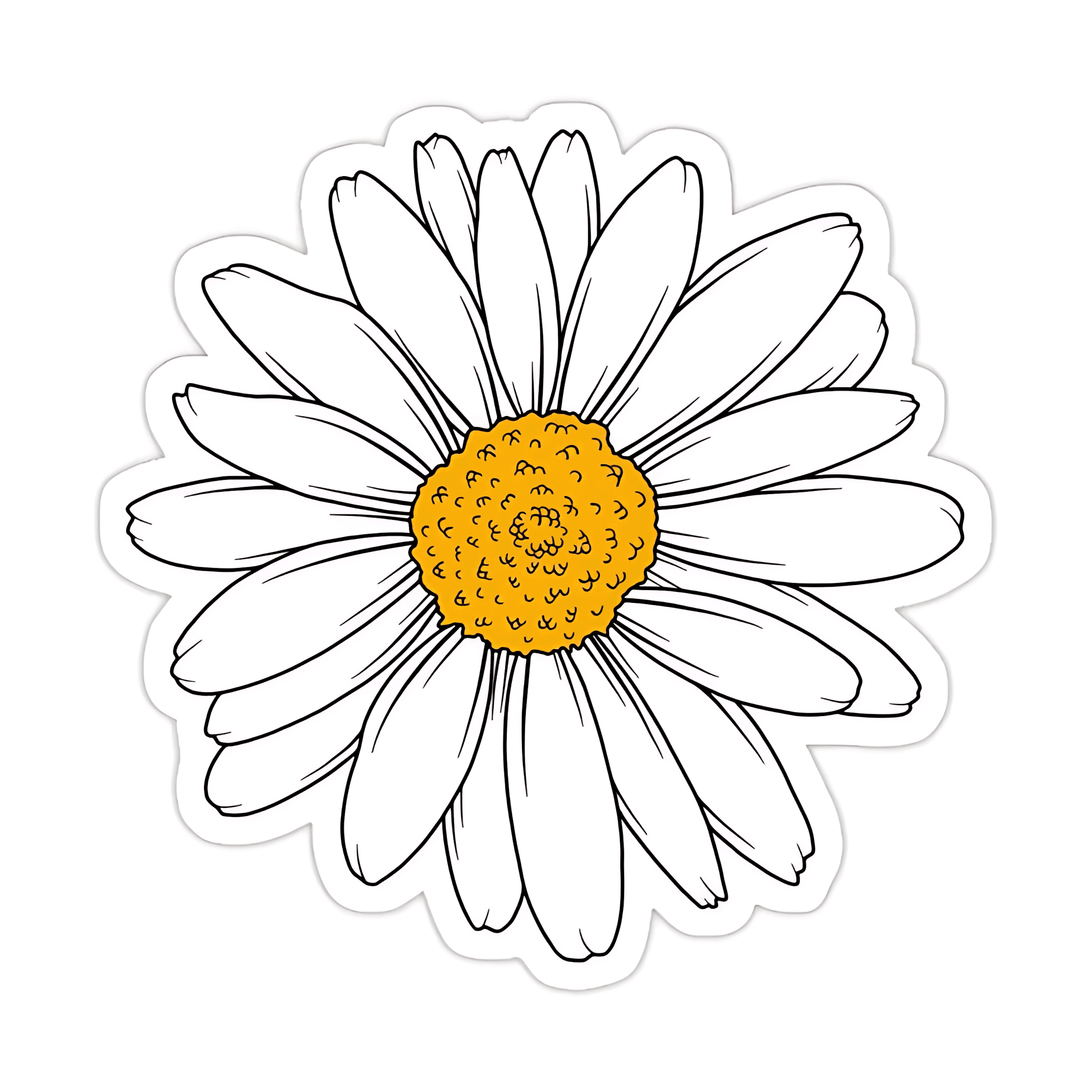 Daisy Flower Sticker - sticckiz.com