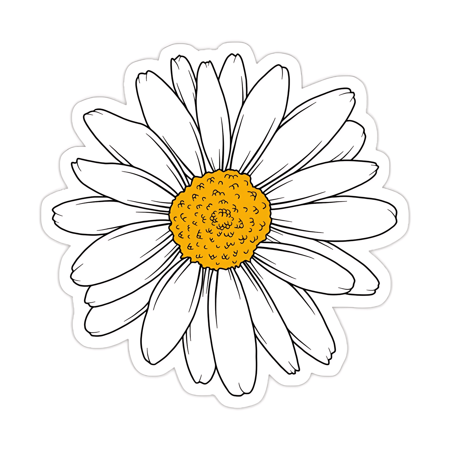 Daisy Flower Sticker - sticckiz.com