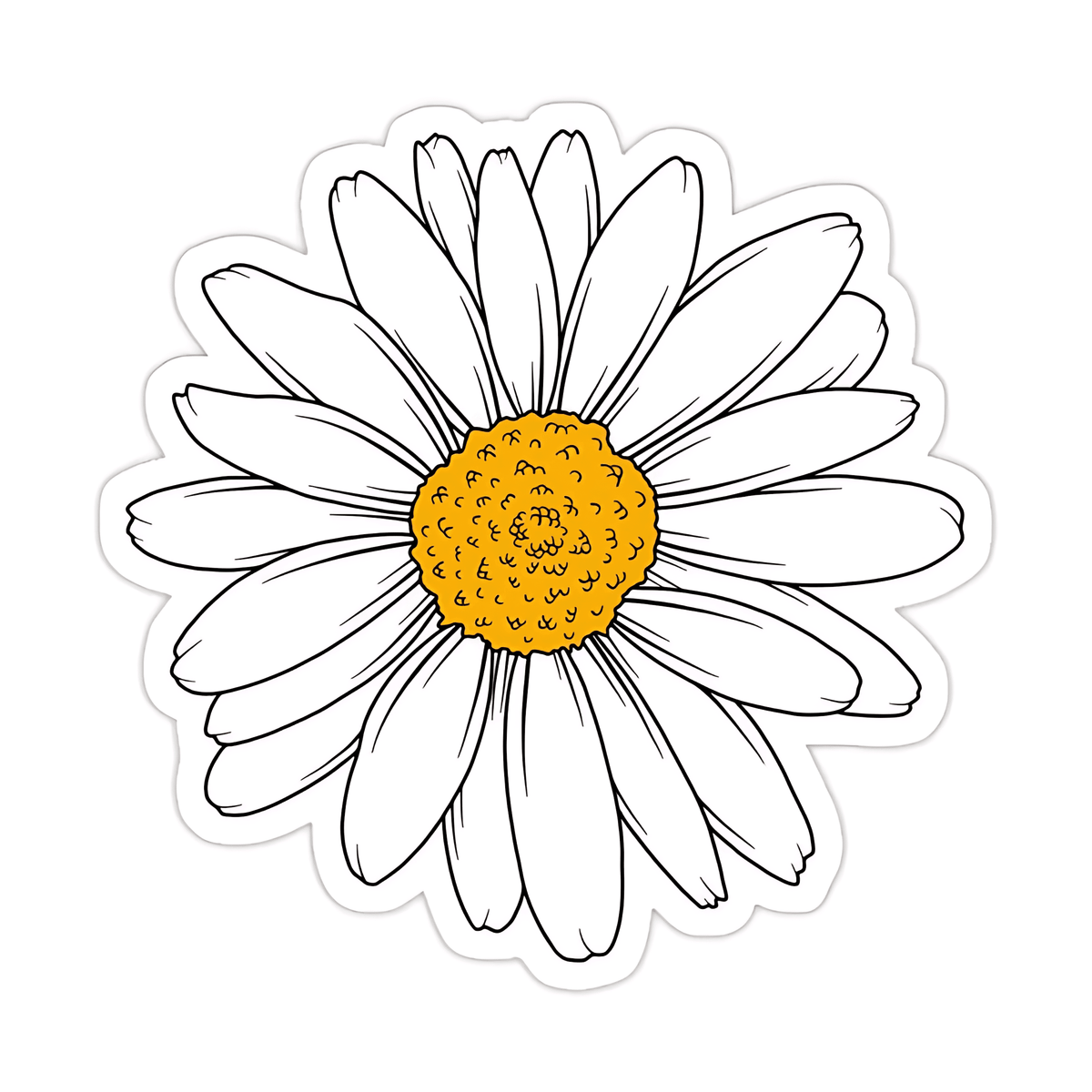 Daisy Flower Sticker - sticckiz.com