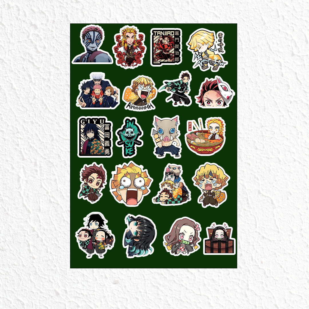 Demon slayer mini Sticker sheet 1 - sticckiz.com