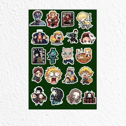 Demon slayer mini Sticker sheet 1 - sticckiz.com