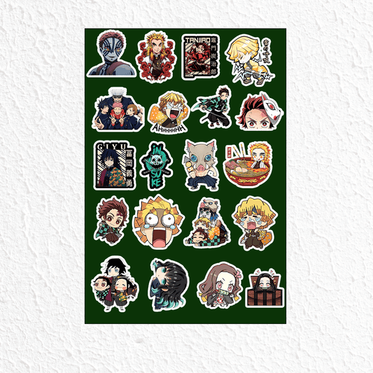 Demon slayer mini Sticker sheet 1 - sticckiz.com
