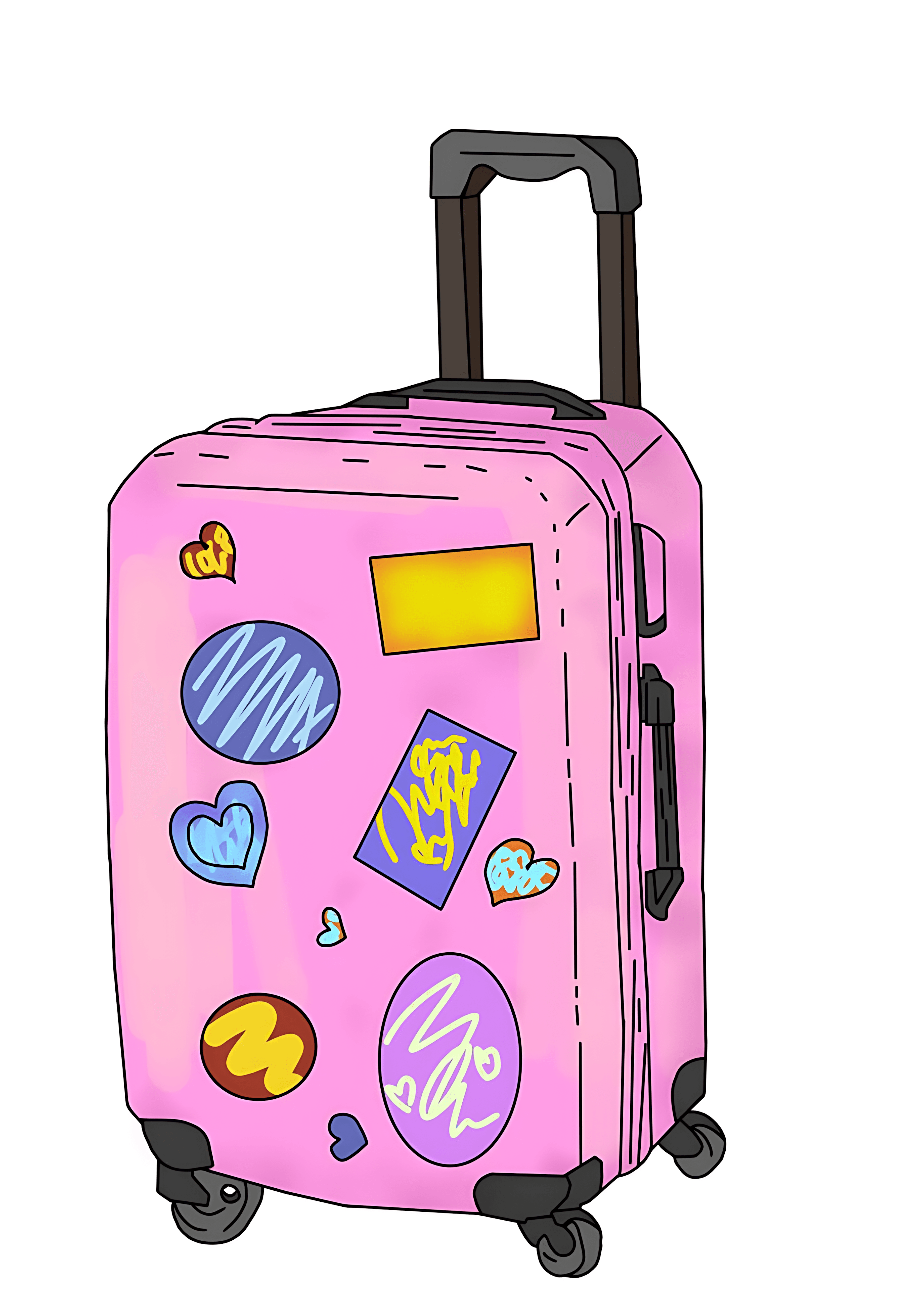 Pink Bag Sticker - sticckiz.com