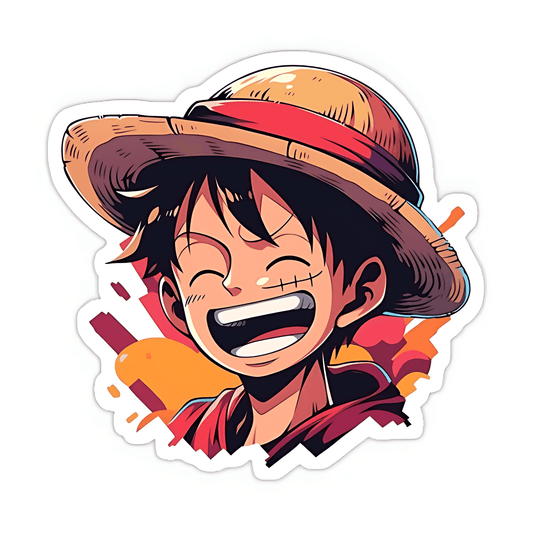 Luffy From One Piece Sticker - sticckiz.com