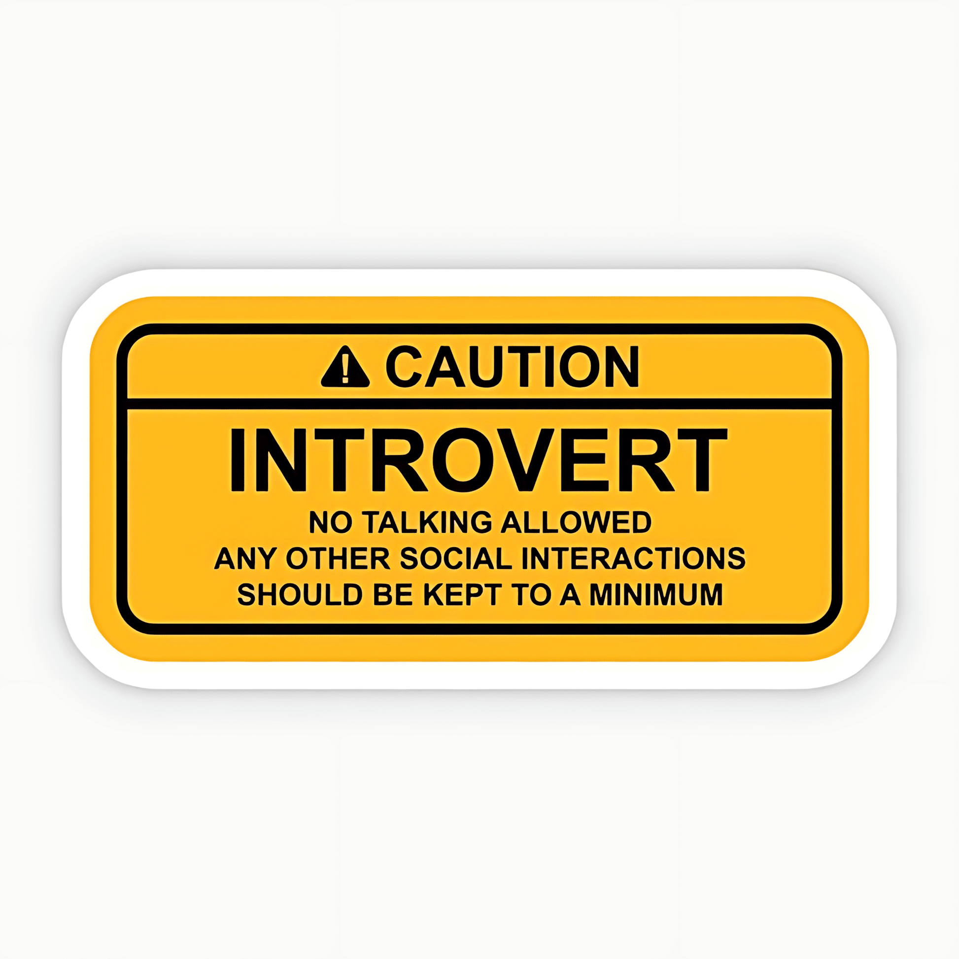 CAUTION INTROVERT Sticker - sticckiz.com