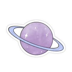 Purple planet Sticker - sticckiz.com