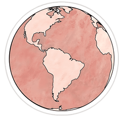 Pink earth Sticker - sticckiz.com