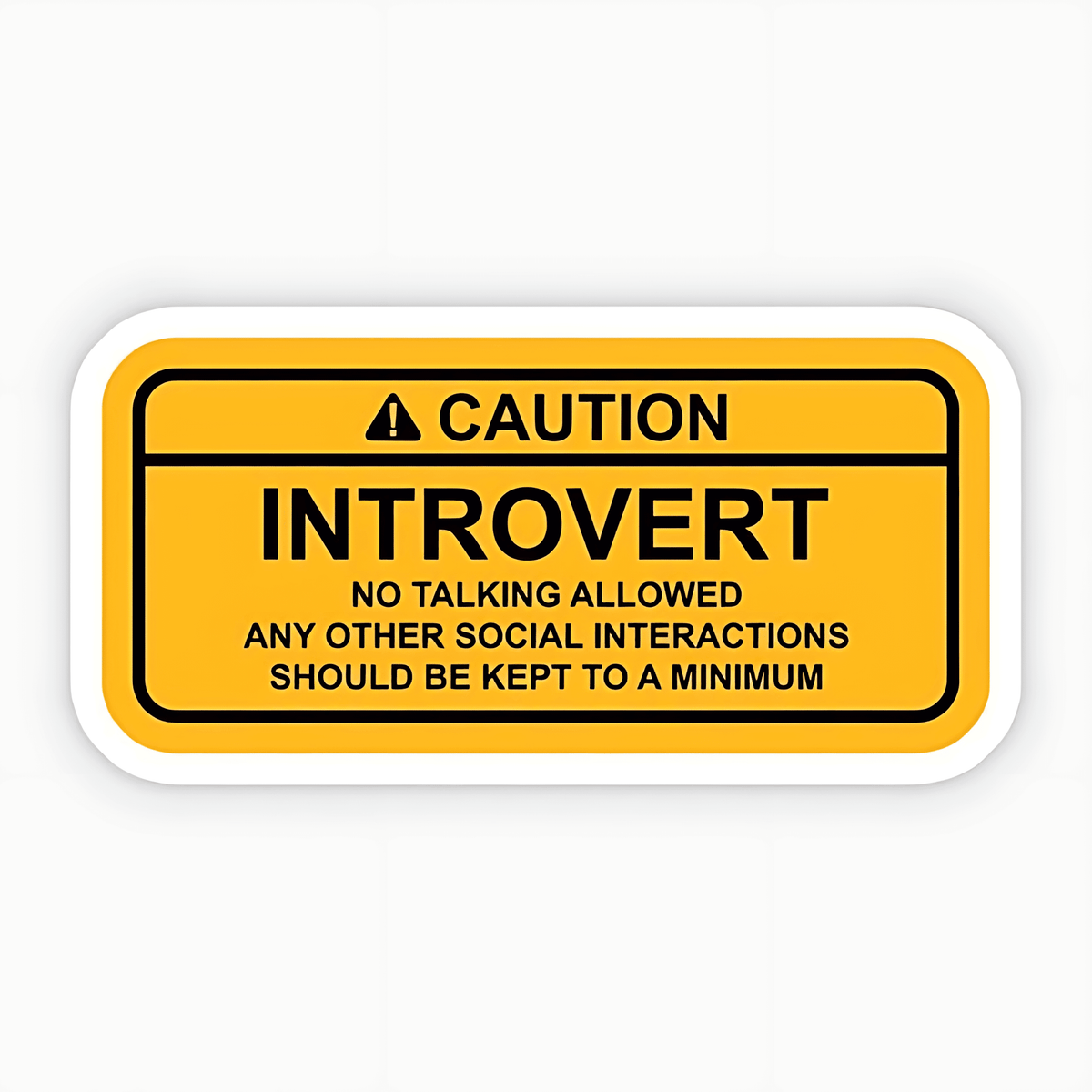 CAUTION INTROVERT Sticker - sticckiz.com