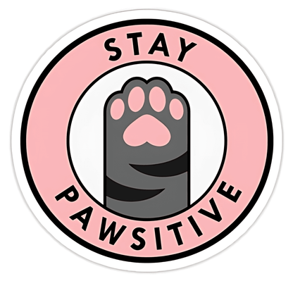 Stay Pawsitive Sticker - sticckiz.com