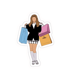 Shopping Girl Sticker - sticckiz.com