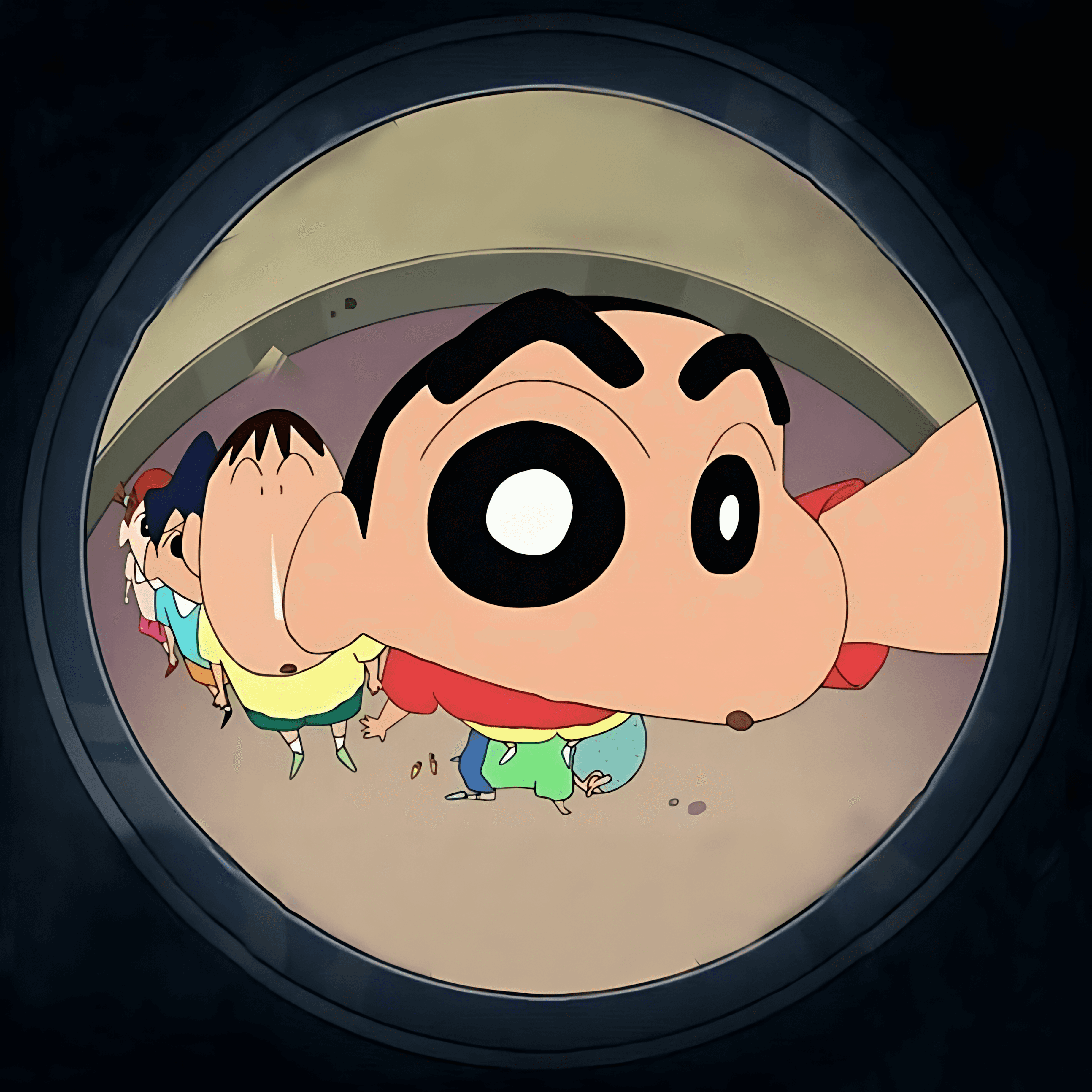 Shinchan Door Eye Sticker - sticckiz.com