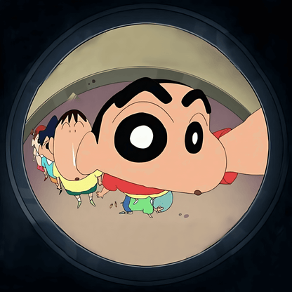 Shinchan Door Eye Sticker - sticckiz.com