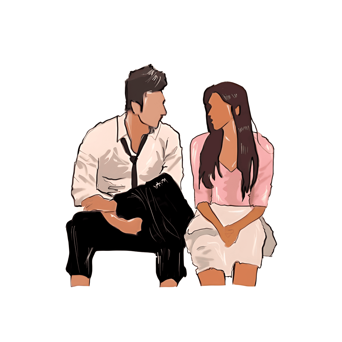 Bunny And Naina Sticker - sticckiz.com