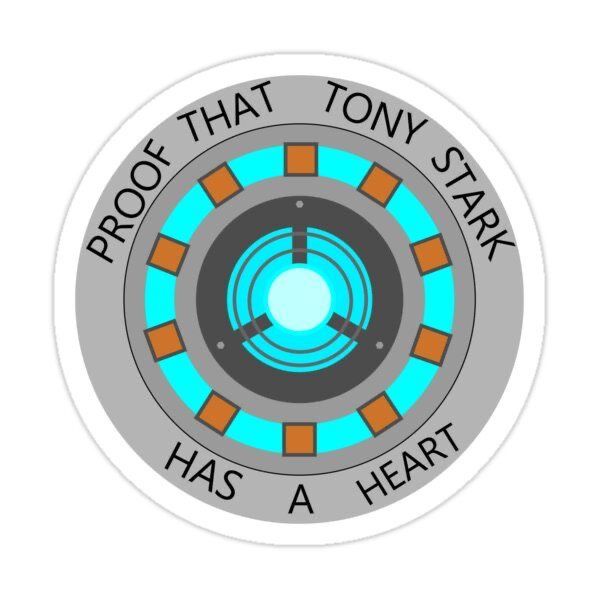 Proof that Tony Stark has a heart Sticker