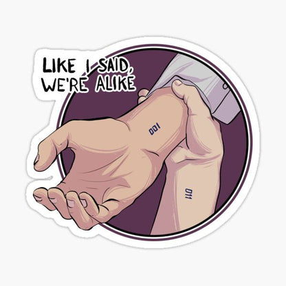 You tricked me Sticker