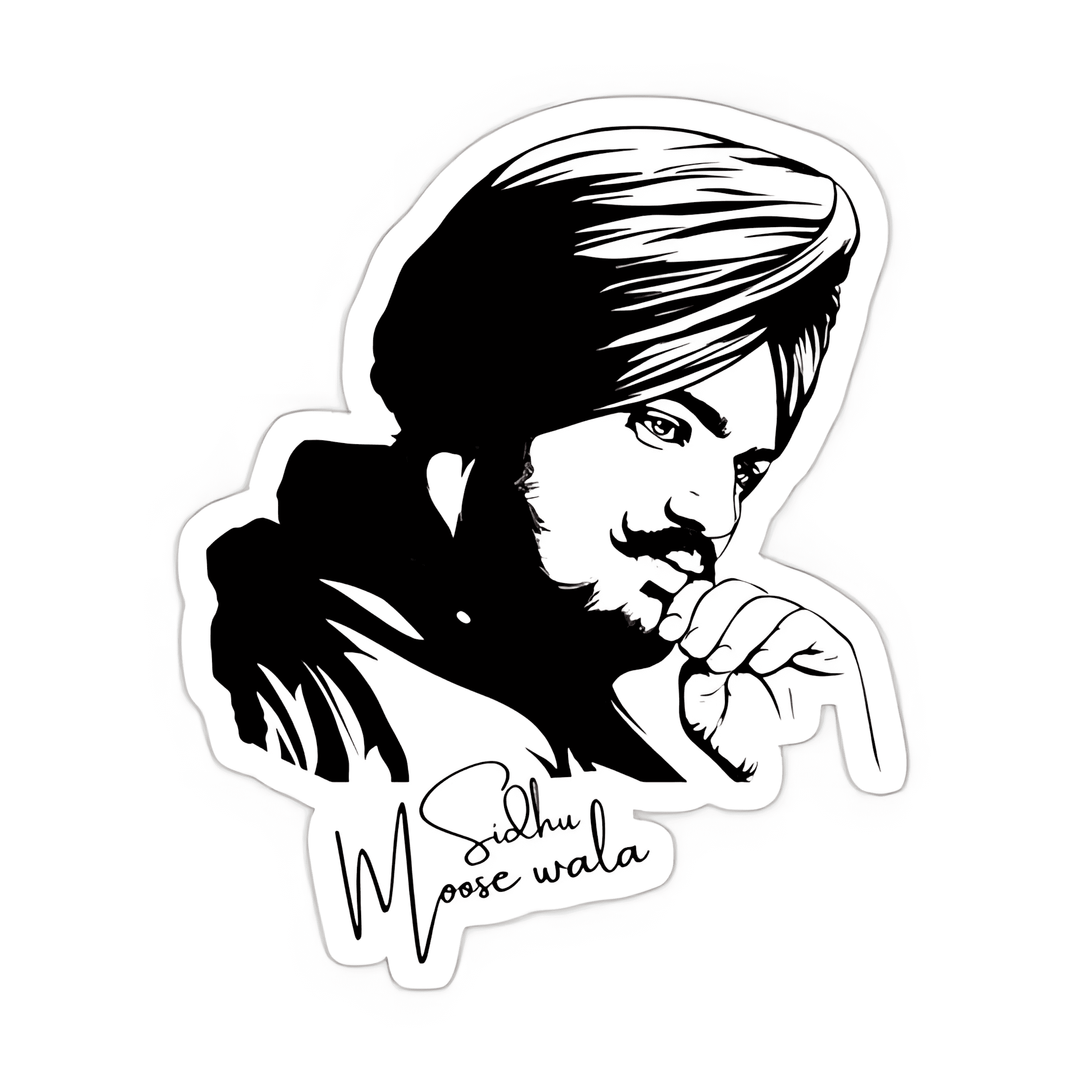 Sidhu Moosewala Signature Sticker - sticckiz.com