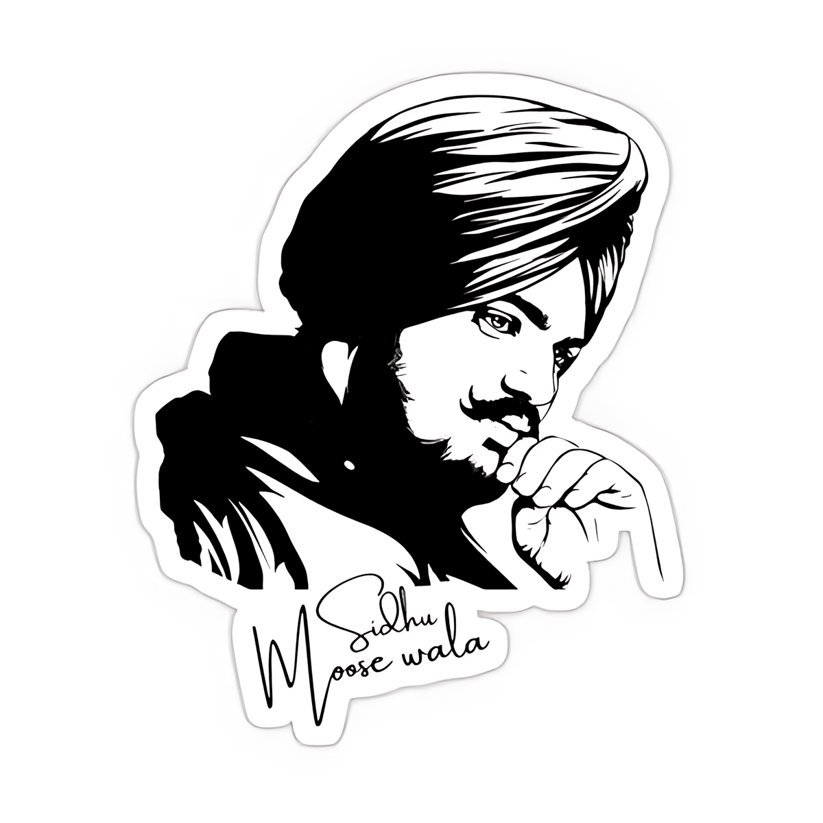 Sidhu Moosewala Signature Sticker - sticckiz.com