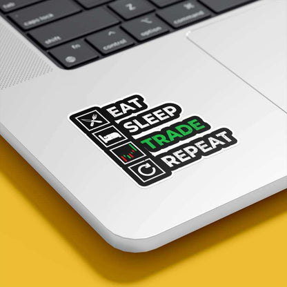 Eat Sleep Trade Repeat Sticker - sticckiz.com
