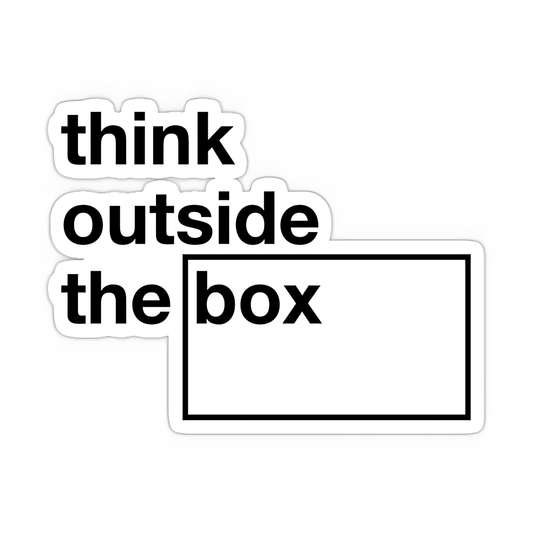 Think Outside The Box Sticker - sticckiz.com