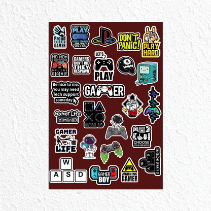 Gaming mini Sticker sheet 1 - sticckiz.com