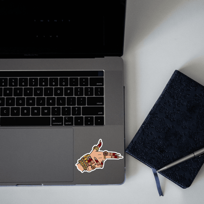 Indian Girl Hand Sticker - sticckiz.com