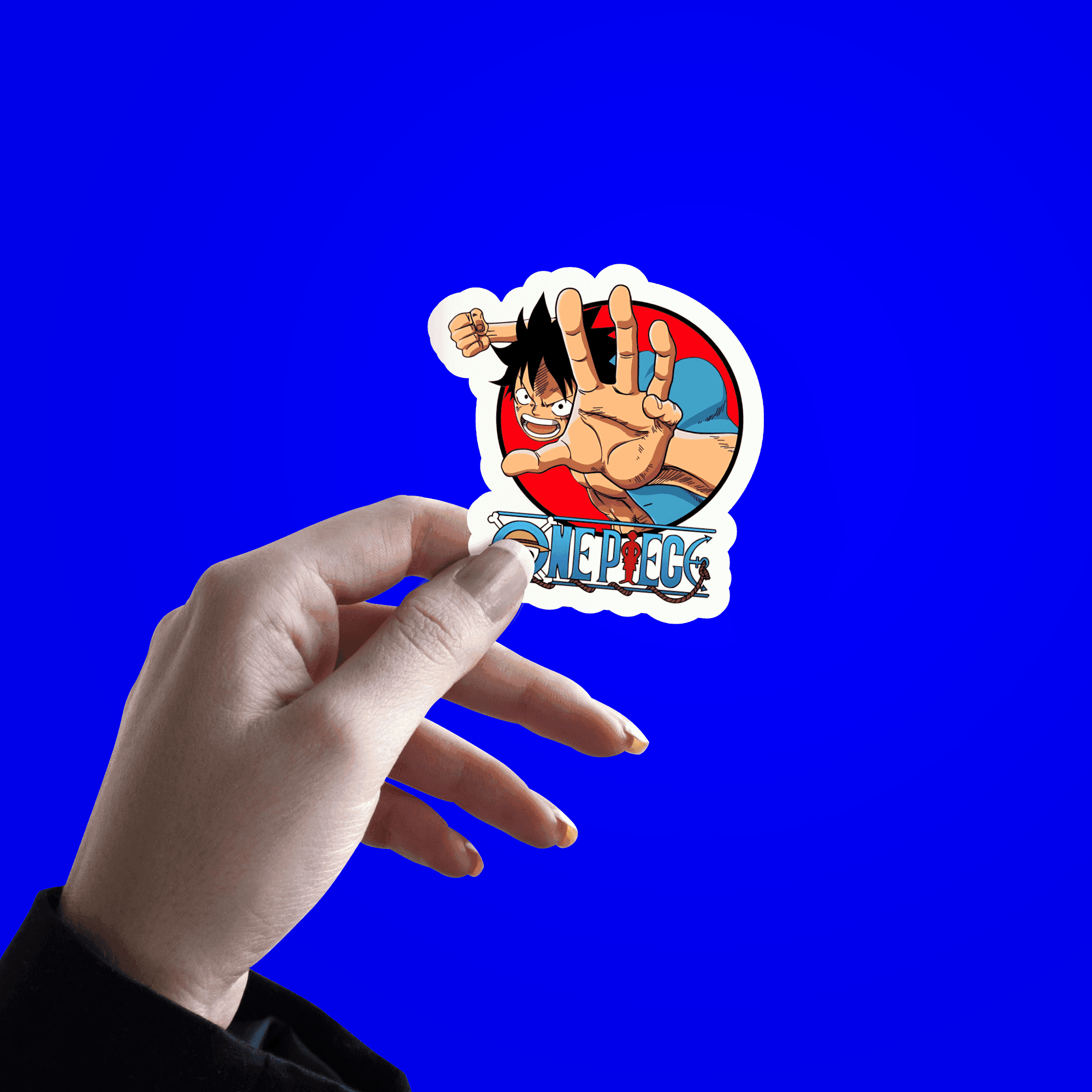Angry Luffy from One Piece Sticker - sticckiz.com