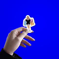 Shopping Girl Sticker - sticckiz.com