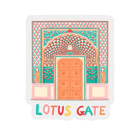 Jaipur Lotus Gate Sticker - sticckiz.com