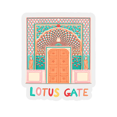Jaipur Lotus Gate Sticker - sticckiz.com