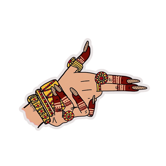 Indian Girl Hand Sticker - sticckiz.com