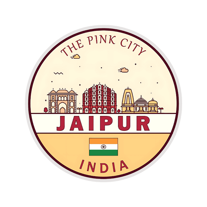Jaipur The PinkCity Sticker - sticckiz.com