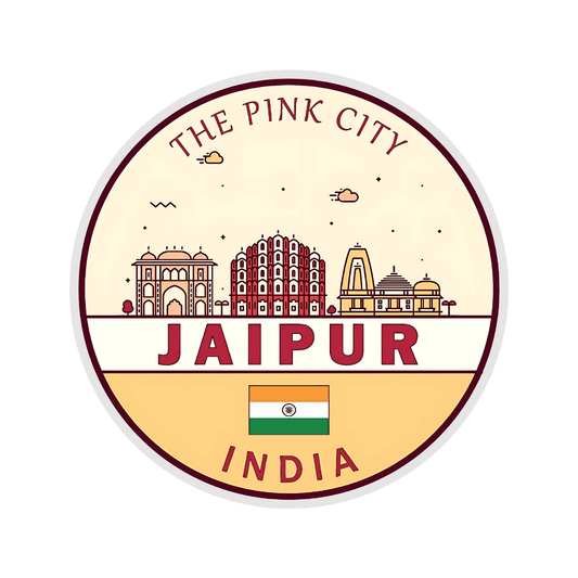 Jaipur The PinkCity Sticker - sticckiz.com