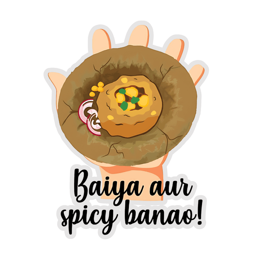 Baiya Or Spicy Banao Sticker - sticckiz.com