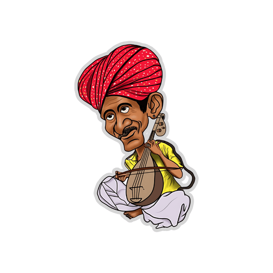 Traditional Rajasthani man Sticker - sticckiz.com
