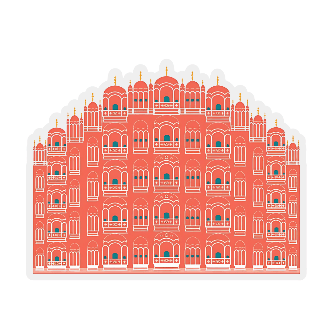 Hawa Mahal Sticker - sticckiz.com