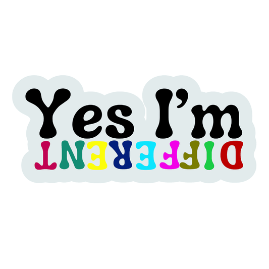 Yes I'm Different Sticker - sticckiz.com
