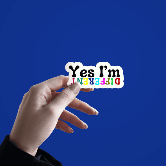 Yes I'm Different Sticker - sticckiz.com