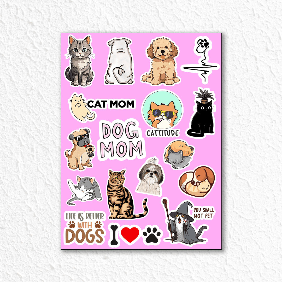 Pet lover Mini Sticker Sheet 1 - sticckiz.com